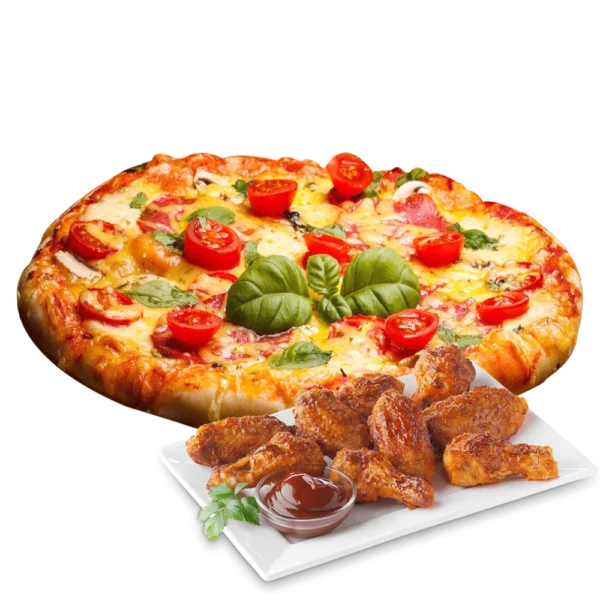 Combo Pizza 14" & 14 Ailes